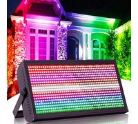 Starlitflow 200W RGBW Wallwasher LED, 768 RGB Luci da Palco con Bianco 96 LED Stroboscopico, Faretto Party con 45 Effetti di Pattern e 13 Dinamici per Esterni Bar Natale Halloween Matrimoni