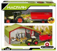 STARLUX - Cofanetto Farm La Latteria - con Trattore Claas Celtis 446, Rimorchio Cisterna e Accessori - Scala 1/32 - Gamma Fattoria - Da 3 Anni - 802165