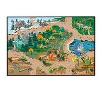 STARLUX- Dinosaures Tappetino Antiscivolo Dino, Colore Multicolore, 120 x 80 cm, 801148