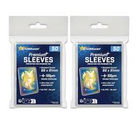 StarMaker 100 Sleeves Premium 66 x 91 mm 100µm Extra Spesse - Bustine TCG Extra Morbide, Protettive Trasparenti per Carte Collezionabili, Toploader e Raccoglitori