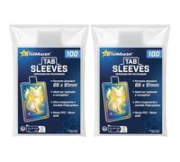 StarMaker 200 Sleeves Tab TCG 66 x 91mm Bustine con Linguetta - Tasche Protettive Trasparenti per Carte Collezionabili, Toploader e Raccoglitori