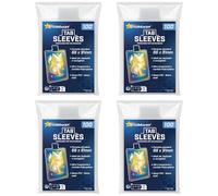 StarMaker 400 Sleeves Tab TCG 66 x 91mm Bustine con Linguetta - Tasche Protettive Trasparenti per Carte Collezionabili, Toploader e Raccoglitori