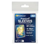 StarMaker 50 Sleeves Premium 66 x 91 mm 100µm Extra Spesse - Bustine TCG Extra Morbide, Protettive Trasparenti per Carte Collezionabili, Toploader e Raccoglitori