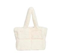 Starnearby Borsa Peluche Donna Grande, Borsa di Pelliccia Sintetica Borsa Tote Donna Moda di Grande Capacità, Borsa a Tracolla Borsa a Mano Morbida e Soffice, Borsa Pelosa Donna (B-beige)