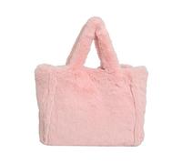 Starnearby Borsa Peluche Donna Grande, Borsa di Pelliccia Sintetica Tote Morbida e Soffice, Rosa
