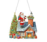 Starnearby Diamond Painting Ghirlanda Natale Fai da te, Diamond Painting Decorazioni Natalizie, Ghirlanda Natalizia da Appendere, Strass Faccia Singola, Decorazione Natale, Regalo