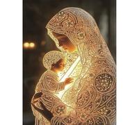 Starnearby DIY Diamond Painting Madonne Trapano Parziale Strass, Diamond Painting Vergine Maria Forma Speciale, Pittura Diamante Speciale 5D Fai da te Kit Pittura a Mosaico 30x40cm