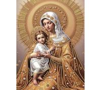 Starnearby DIY Diamond Painting Madonne Trapano Parziale Strass, Diamond Painting Vergine Maria Forma Speciale, Pittura Diamante Speciale 5D Fai da te Kit Pittura a Mosaico 30x40cm