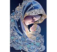 Starnearby DIY Diamond Painting Trapano Icone Mariane Parziale Strass, Diamond Painting Vergine Maria Forma Speciale, Pittura Diamante Speciale 5D Fai da te Kit Pittura a Mosaico 30x40cm