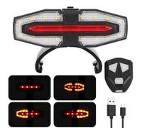 Starnearby Fanale Posteriore Scooter Elettrico con Telecomando, Lampada Posteriore LED USB Ricaricabile, Luce Posteriore Monopattino Elettrico con Stop e Lampeggiante per M365, Pro 2, MI 4