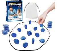 Starnearby Gioco di Scacchi Magnetico, Gioco di Strategia da Tavolo, Set di Scacchi Magnetici Portatili, Giochi Educativi per Riunioni di Famiglia, Viaggi, Campeggio (Blu)