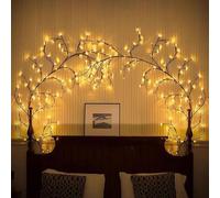 Starnearby Ramo Luminoso da Parete, Albero Luminoso LED, 8 Modalità di Illuminazione, Bianco Caldo, USB, Ramo Luci LEDs Salice Pieghevole, Decorazione da Parete per Interni (150 cm 72 LED)