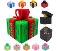 Starnearby Scatola Regalo Fastidiosa per Adulti, Scatola Regalo a Sorpresa con Dito, Scatole Scherzosa con Sorpres Stampate in 3D, Regali per Natale, Halloween, Compleanno (Verde e rosso)