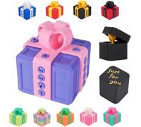 Starnearby Scatola Regalo Fastidiosa per Adulti, Scatola Regalo a Sorpresa con Dito, Scatole Scherzosa con Sorpres Stampate in 3D, Regali per Natale, Halloween, Compleanno (Viola e rosa)