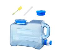 Starnearby Tanica per Acqua con Rubinetto 6L-18L, Serbatoio per Acqua Potabile, Bidone Acqua con Rubinetto, Contenitore per Acqua da Campeggio con Tubo di Prolunga e Spazzola (12L)