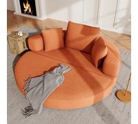 staronce Boneless - Divano letto 2 in 1, in velluto a coste, colore: arancione