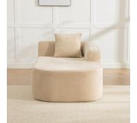 staronce Divano modulare Light Khaki - Divano a compressione in ciniglia, schiuma 30D altamente elastica, confezionato sottovuoto, nessun montaggio, con cuscino e fondo antiscivolo, flessibile per