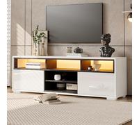 staronce Mobile basso per TV a LED, con finitura lucida e vano portaoggetti