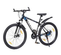 staronce Mountain bike da 28 pollici, per uomo e donna, con deragliatore a 21 marce, freno a disco e forcella ammortizzata, telaio in acciaio, blu