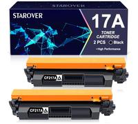 STAROVER CF217A Toner Compatibile per HP 17A CF217A Cartuccia di Toner per LaserJet Pro M102a M102w, LaserJet Pro MFP M130fw MFP M130nw MFP M130fn MFP M130a Stampante(Nero,Confezione da 2)