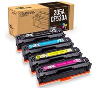 STAROVER Cartuccia toner compatibile di ricambio per HP 205A CF530A CF531A CF532A CF533A per HP Color Laserjet Pro M181FW M181 M180 180N per HP Color Laserjet Pro M154A M154NW M154 (4 confezioni)