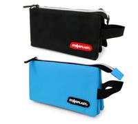 Starplast Astuccio 1 cerniera, 3 tasche scomparto, compatto, 10 colori, 22,5 x 12,5 x 3,5-11 cm, estensibile, con manico, grande capacità, per studenti secondari o università., Confezione da 2