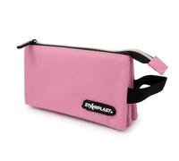 Starplast Astuccio 1 cerniera, 3 tasche scomparto, compatto, 10 colori, 22,5 x 12,5 x 3,5 - 11 cm, estensibile, con manico, grande capacità, per studenti secondari o università., rosa chiaro, Borse