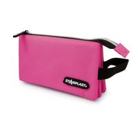 Starplast Astuccio 1 cerniera, 3 tasche scomparto, compatto, 10 colori, 22,5 x 12,5 x 3,5 - 11 cm, estensibile, con manico, grande capacità, per studenti secondari o università., rosa scuro, Borse