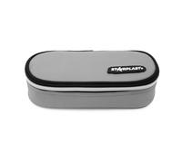 Starplast Astuccio 1 cerniera, ovale, 1 tasca, semi-rigido, compatto, 10 colori, 22,5 x 10 x 5 cm, grande capacità, per studenti secondari o università., grigio, Borse scolastiche