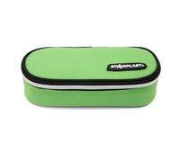 Starplast Astuccio 1 cerniera, ovale, 1 tasca, semi-rigido, compatto, 10 colori, 22,5 x 10 x 5 cm, grande capacità, per studenti secondari o università., verde scuro, Borse scolastiche