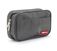 Starplast Astuccio a 1 cerniera, tasche multiple, rettangolare, compatto, 3 colori, per studenti secondari o università, blu, grigio e viola, grigio, Borse scolastiche