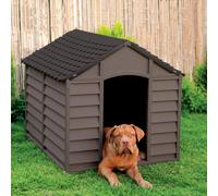 STARPLAST Cuccia per Cani o Gatti da Esterno Taglia Medio Piccola in Plastica cm 86x84x82h colore BEIGE/MARRONE - 50-701