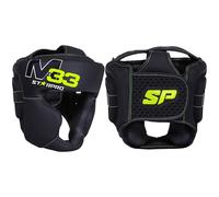 Starpro Caschetto da Boxe in Pelle Sintetica Opaca Donna e Uomo. Protezione per Orecchie e Guance per Sparring, Pugilato, Muay Thai, Kickboxing, Fighting & Training - Nero& Verde - XXS XS S M L XL