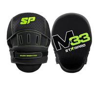 Starpro Colpitori da Boxe Ricurvi in Pelle Sintetica Opaca con Cinturino Regolabile. Coppia Scudo Pads per Allenamento Boxe, MMA, Kick Boxing, Arti Marziali, Muay Thai. Colore Nero e Verde