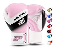 Starpro Guantoni da Boxe in Pelle Premium PU per Donna e Uomo. Guanti Allenamento Pugilato, Sparing, Muay Thai, Kickboxing, Allenamento Sacco Box - Vari Colori - 8oz 10oz 12oz 14oz 16oz