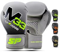 Starpro Guantoni da Boxe in Pelle Sintetica Opaca. Guanti Allenamento e Sparring, Muay Thai, Kickboxing, Fitness, Pugilato - Nero e Verde - 8oz 10oz 12oz 14oz 16oz - Donna e Uomo
