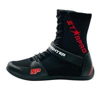 Starpro Scarpe da Boxe Unisex per Allenamento e Sparring, Muay Thai, Kickboxing, Fitness, Pugilato, MMA. Scarpe Sintetici con Suola in Gomma e Mesh Traspirante - Varie Misure - Colore Nero o Bianco