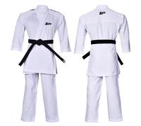 Starpro Tuta Kimono Karate in Cotone Bianco. Uniforme Professionale in Tessuto da Allenamento, Arti Marziali, MMA, Karate, Taekwondo - Uomini, Donne e Bambini - 110-190 cm - Cintura Bianca Gratuita