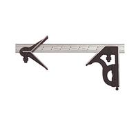 Starrett 11HC-12-4R - Squadra combinata, 30,5 cm, con testa in ghisa e finitura nera