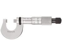 Starrett 232 Mrl fuori micrometro, Ratchet stop, dado di bloccaggio, 0 - 13 mm Range, 0.01 mm Graduation, +/-millimetri accuratezza
