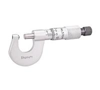 Starrett 576 MXr micrometro, Ratchet stop, Carbide Faces, 0 - 13 mm Range, 0.01 mm Graduation, Full Finish Tapered telaio