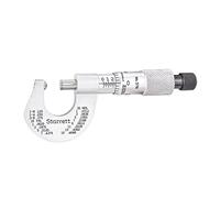 Starrett 576 x R micrometro, Ratchet stop, Carbide Faces, 0 - 1/5,1 cm Range, 0 cm Graduation, Full Finish Tapered telaio