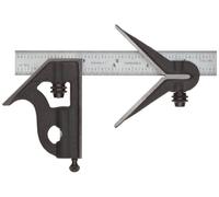Starrett c11hc-6 - 16R quadrata in ghisa e centro teste in cromo satinato, lama combinazione quadrato, Black Wrinkle Finish, 16R laurea, 15,2 cm Dimensioni