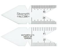 Starrett C396 - Calibro centrale standard Whitworth o inglese, 55 gradi, finitura cromata satinata
