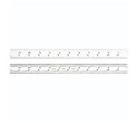Starrett c604r-12 Spring tempered Steel Rule with inch Graduations, 4R Graduation, 30,5 cm lunghezza, 2,5 cm larghezza, 3/162,6 cm spessore
