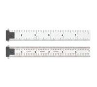 Starrett cd604r-6 Spring tempered Steel Rule with inch Graduations reversibile con gancio, larghezza 162,6 cm, lunghezza 15,2 cm, 3/10,2 cm, 3/spessore