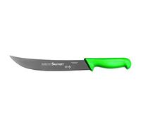 Starrett Coltello da Bistecca Macellaio Acciaio Inox Dello Chef, Ampio Profilo Curvo, 10 Pollici (250 mm), Manico Verde (BKG205-10)