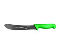 Starrett Coltello da Bistecca Macellaio Acciaio Inox Dello Chef, Profilo Curvo Stretto, 10 Pollici (250 mm), Manico Verde (BKG606-10)