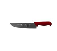 Starrett Coltello da Cucina in Acciaio Inox Dello Chef, Ampio Profilo Dritto, 10 Pollici (250 mm), Manico Rosso