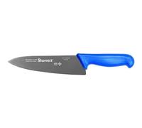 Starrett Coltello da Cucina in Acciaio Inox Dello Chef, Ampio Triangolare da 8 Pollici (200 mm), Manico Blu (BKL301-8)